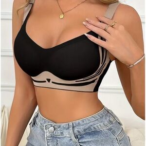 Elegant Black and Tan Women's Bra